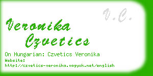 veronika czvetics business card
